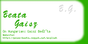 beata gaisz business card